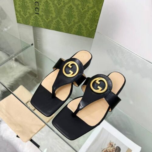 Alternative view of Gucci Women'S Gucci Blondie Thong Sandal Black 739048 C9D00 1000
