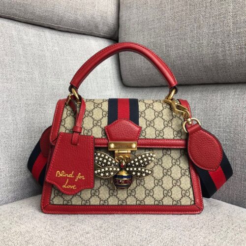 Alternative view of Gucci Queen Margaret Gg Small Top Handle Bag Red 25Cm 476541 9I6St 8540