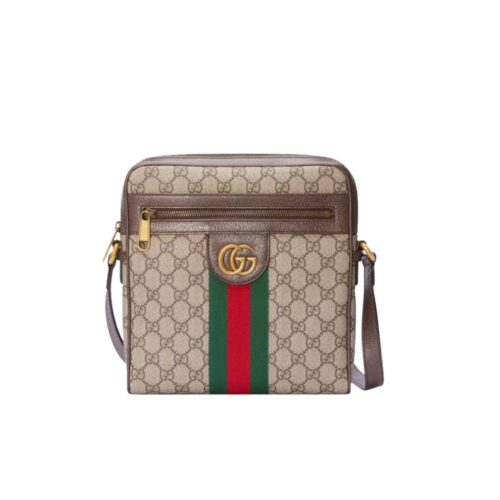 Gucci Ophidia GG Supreme Canvas Messenger Bag Brown 28Cm