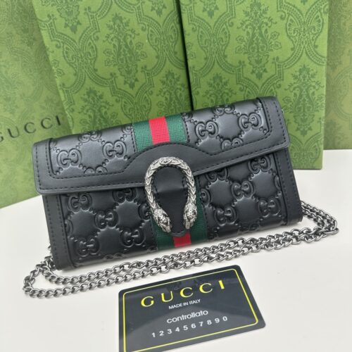 Alternative view of Gucci WomenS Dionysus Gg Supreme Chain Bag Black 19Cm