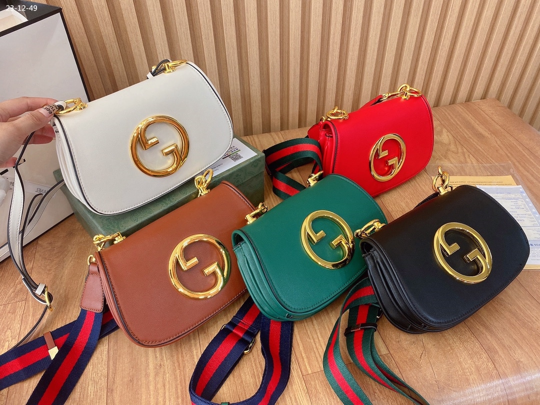 Gucci Blondie Mini Leather Shoulder Bag Black 22Cm 698643 Uxxag 1064 - Image 3
