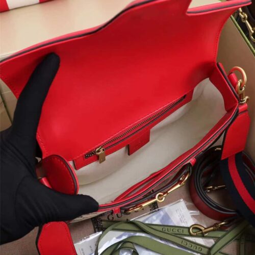 Alternative view of Gucci Lady Web Original Gg Canvas With Red Leather Trim 25Cm