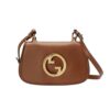Gucci Blondie Mini Leather Shoulder Bag Brown 22Cm 698643 Uxxag 2671