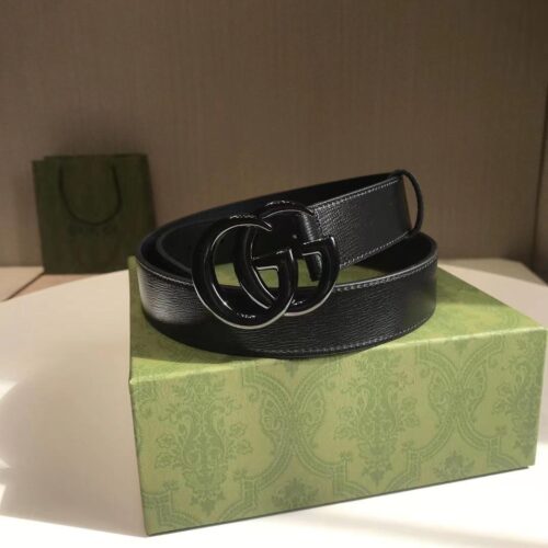 Alternative view of Gucci GG Marmont Thin Leather Belt Black 40Mm 414516 18Yxv 1000