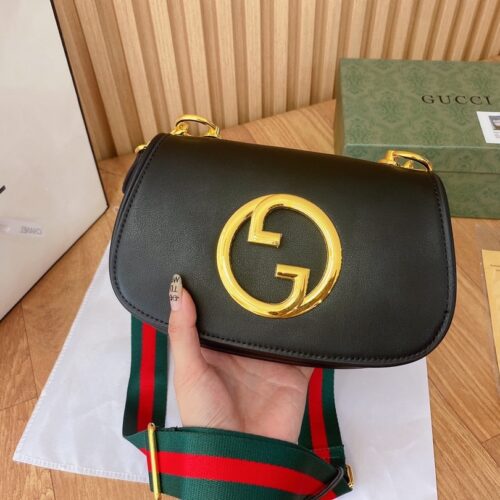 Alternative view of Gucci Blondie Mini Leather Shoulder Bag Black 22Cm 698643 Uxxag 1064
