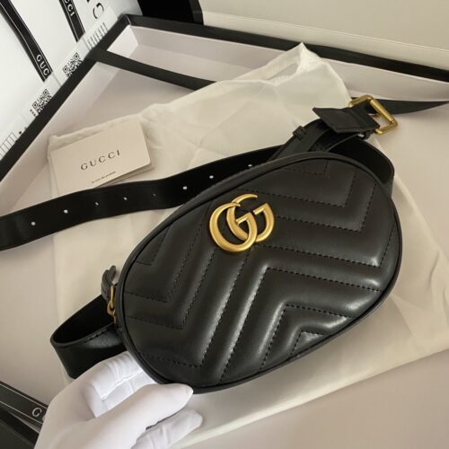 Alternative view of Gucci Gg Marmont Belt Bag Matelasse Black 18Cm