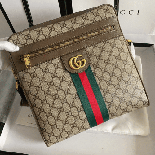 Alternative view of Gucci Ophidia GG Supreme Canvas Messenger Bag Brown 28Cm