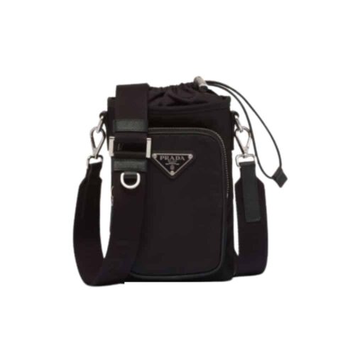 Prada Re Nylon Smartphone Case Black 18Cm 2ZH155 2DMI F0002