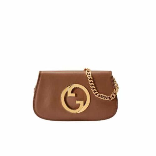 Gucci Blondie Leather Shoulder Bag Brown 28Cm 699268 Uxx0G 2535