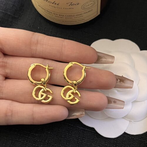 Alternative view of Gucci GG Running Drop Earrings Gold