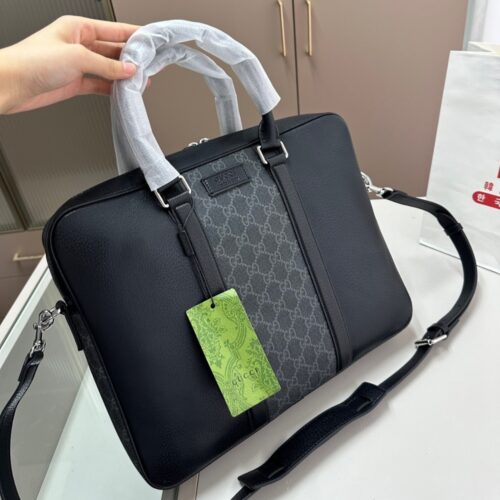 Alternative view of Gucci Medium Leather Top Handle Bag Black 40cm ‎795461 Facu5 1000