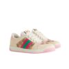 Gucci Women's GG Crystal Screener GG Canvas Sneaker Pink 677423 9SFR0 25