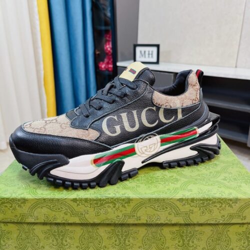Alternative view of Gucci Gc Rhython Leather Sneaker Black