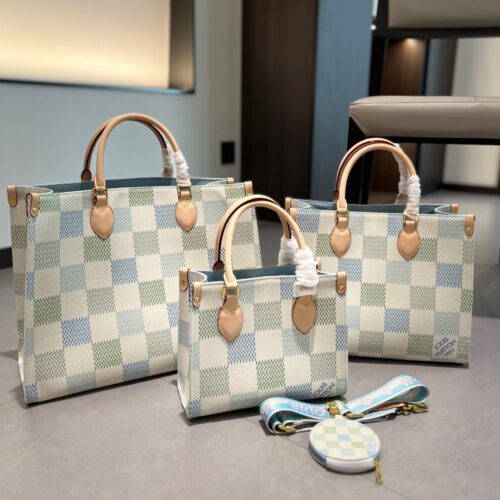Alternative view of Louis Vuitton Onthego MM Damier Giant Tote Bag Pistachio 35Cm N40518