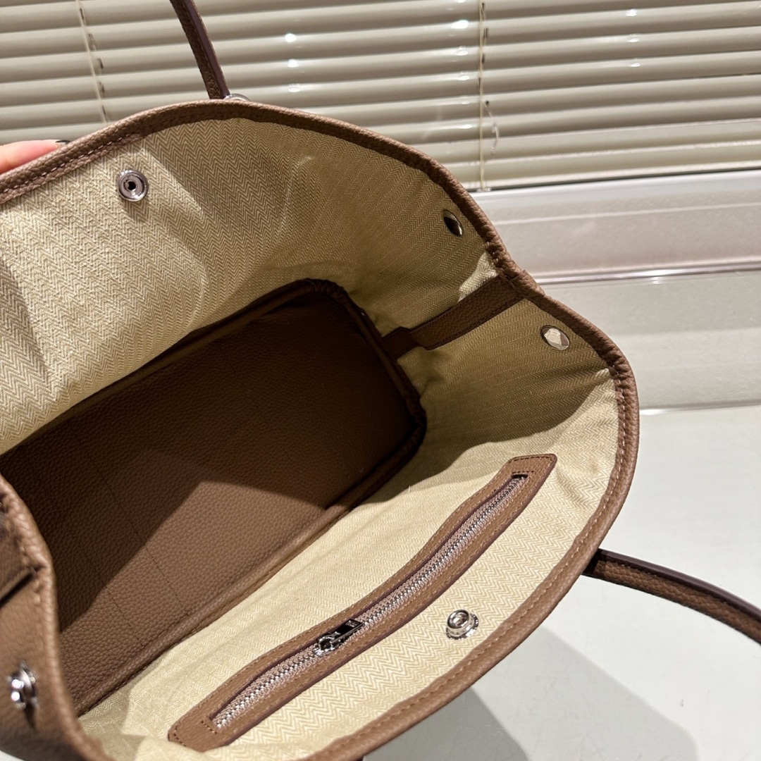 Hermes Garden Party Voyage 30 Canvas And Leather Handbag Brown 30Cm - Image 5