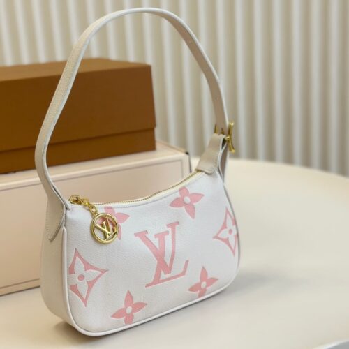Alternative view of Louis Vuitton Mini Moon Monogram Empreinte Shoulder Bag White Pink 21Cm M24108