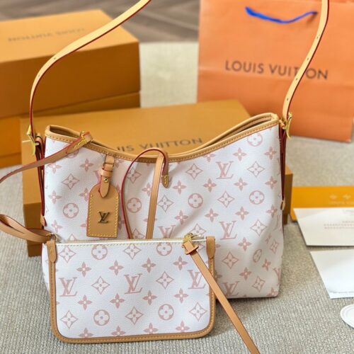 Alternative view of Louis Vuitton Carryall PM Monogram Leather Shoulder Bag Pink 30Cm