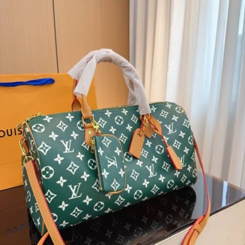 Alternative view of Louis Vuitton Speedy P9 Bandoulière 50 Monogram Leather Travel Bag Green 50Cm M46991