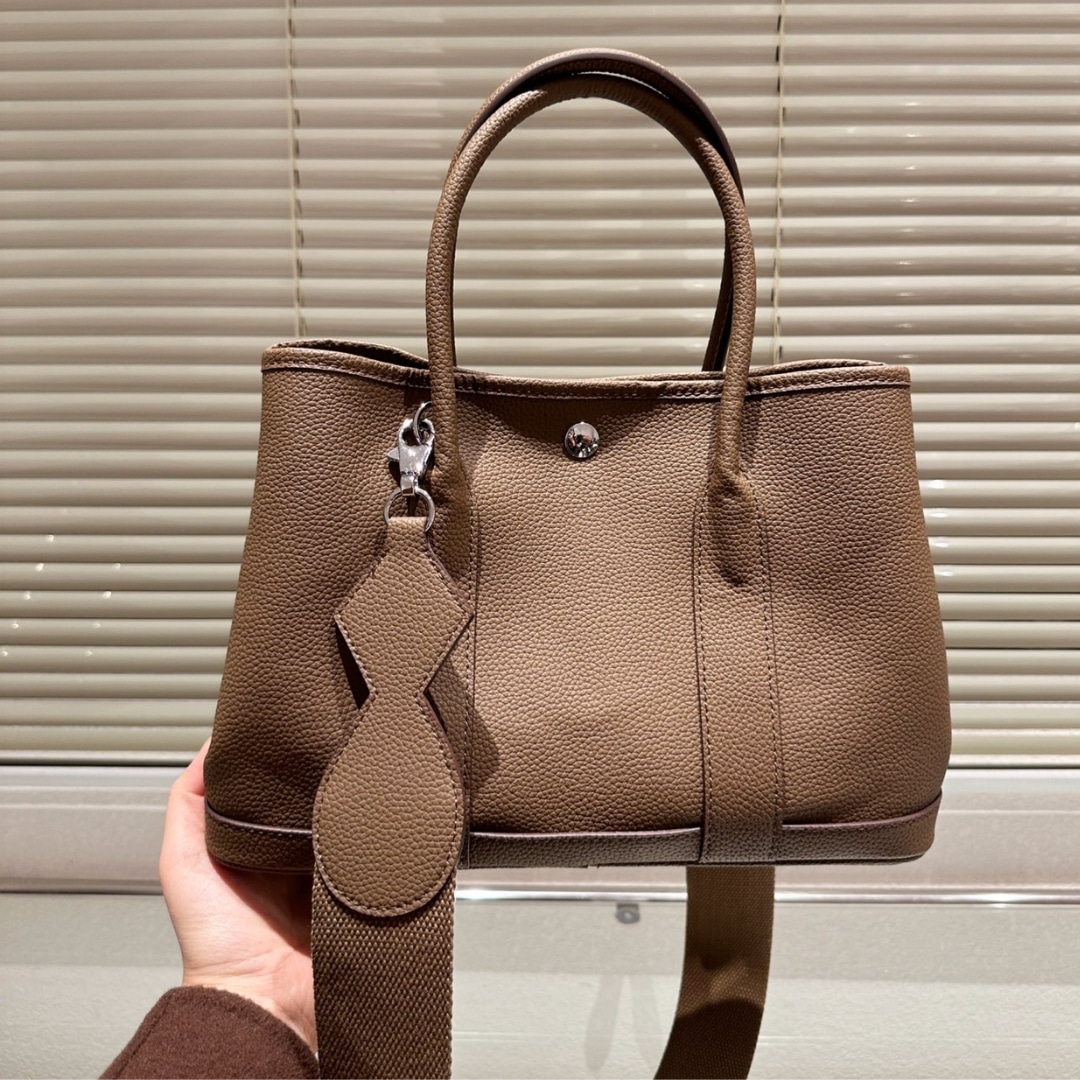 Hermes Garden Party Voyage 30 Canvas And Leather Handbag Brown 30Cm - Image 4
