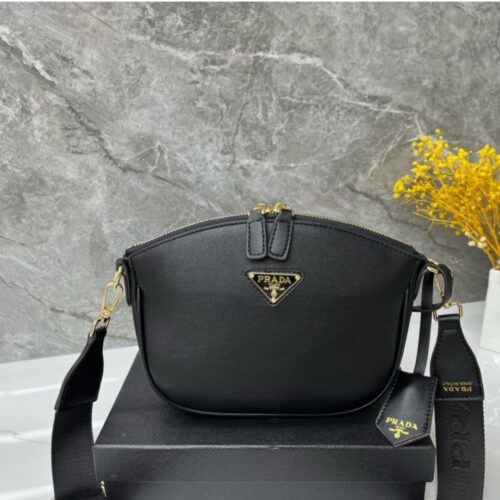 Alternative view of Prada Mini Leather Shoulder Bag Black 21Cm 1Bh212 2Aix F0002 V Nvm