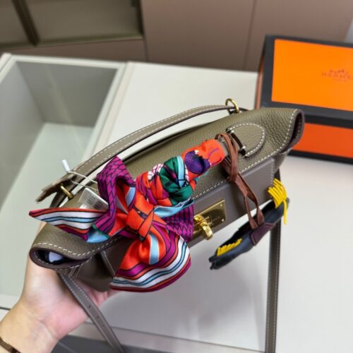 Alternative view of Hermés Kelly 24/24 Etoupe Evercolor 21Cm