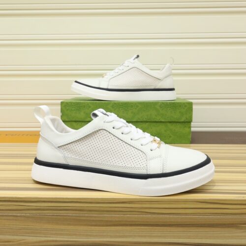 Alternative view of Gucci Men’S Platform Sneaker Leather White With Black Edge