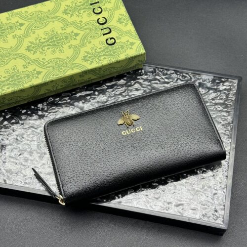 Alternative view of Gucci Animalier Leather Zip Around Wallet Black 19cm 523667 Dj20t 1000