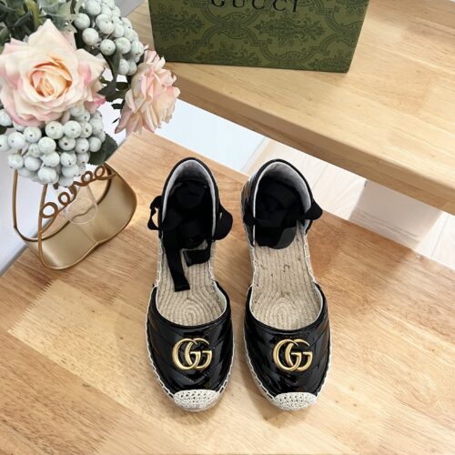 Alternative view of Gucci Leather Platform Espadrille Black 573023 Btmo0 1000