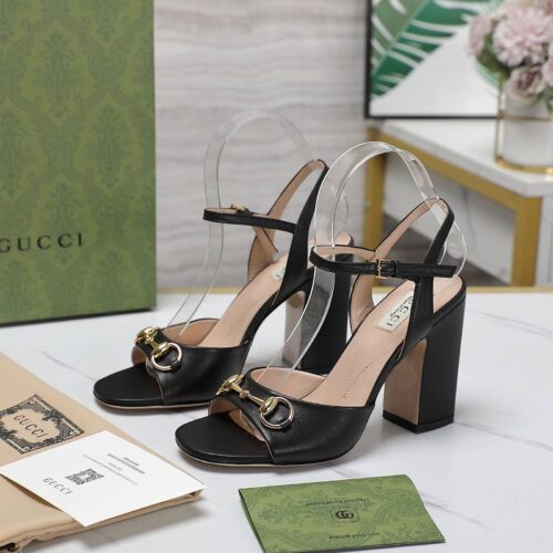Alternative view of Gucci Women'S Horsebit Leather Sandal Black 812292 C9D00 1000