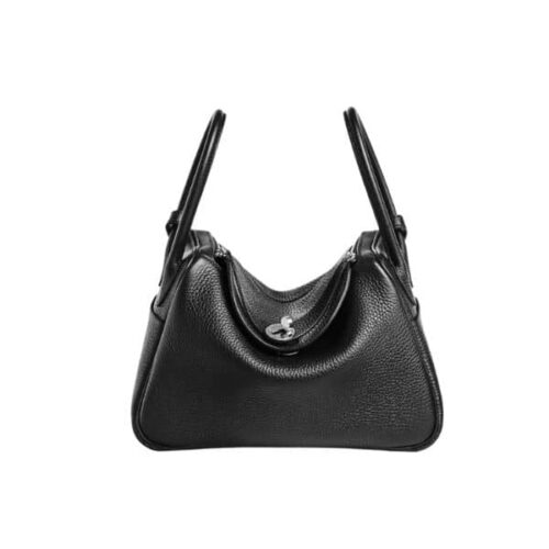 Hermes Lindy Mini Bag With Silver Hardware Black 20Cm
