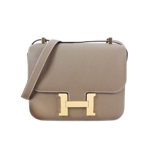 Hermes Constance Epsom Gold-tone Hardware Crossbody Bag Etoupe Rose 18Cm