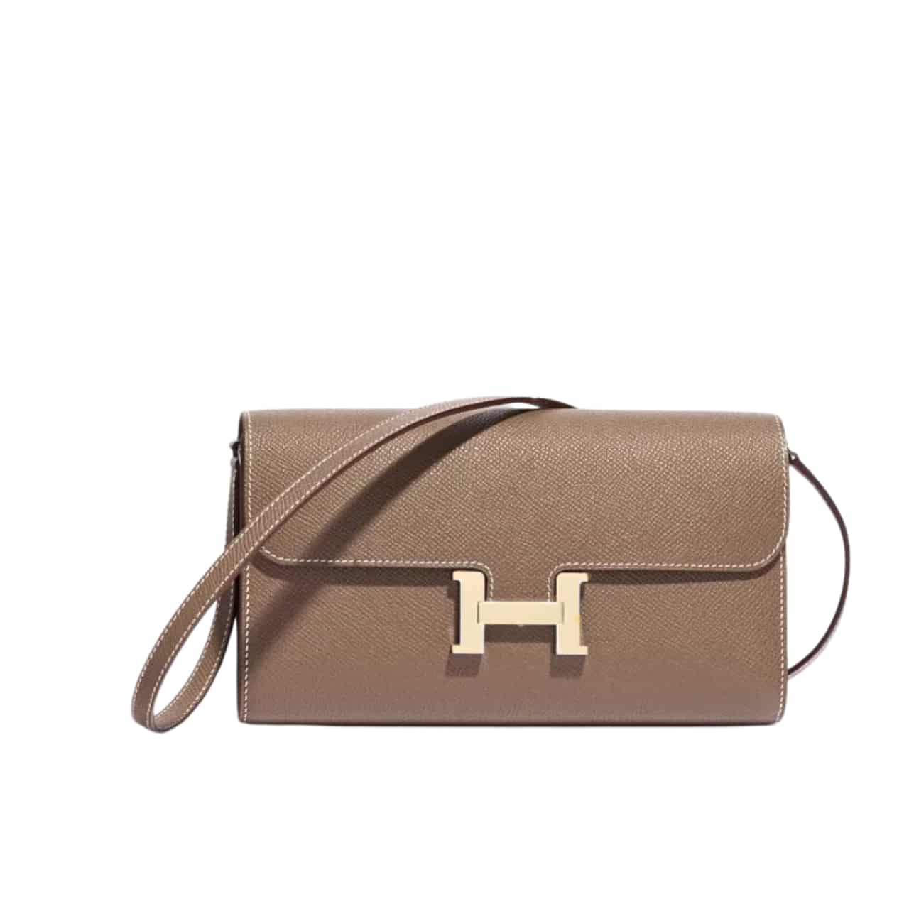 Hermès Constance To Go Wallet Epsom Crossbody Bag Etoupe 21Cm H080125CC18