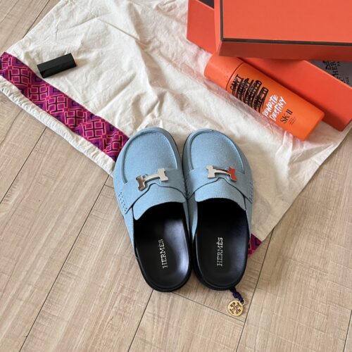 Alternative view of Hermes Go Mule H Sandal Blue