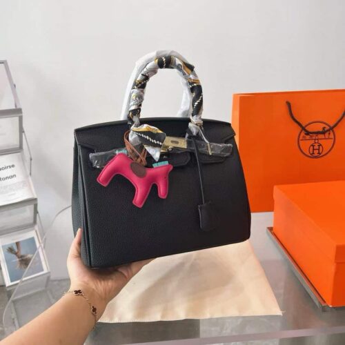 Alternative view of Hermes Birkin 35 Togo Leather Gold-tone Hardware Handbag Black 35Cm