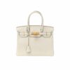 Hermes Birkin 30 Togo Leather Handbag Mushroom White 30Cm