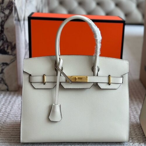 Alternative view of Hermes Birkin 30 Togo Leather Handbag Mushroom White 30Cm