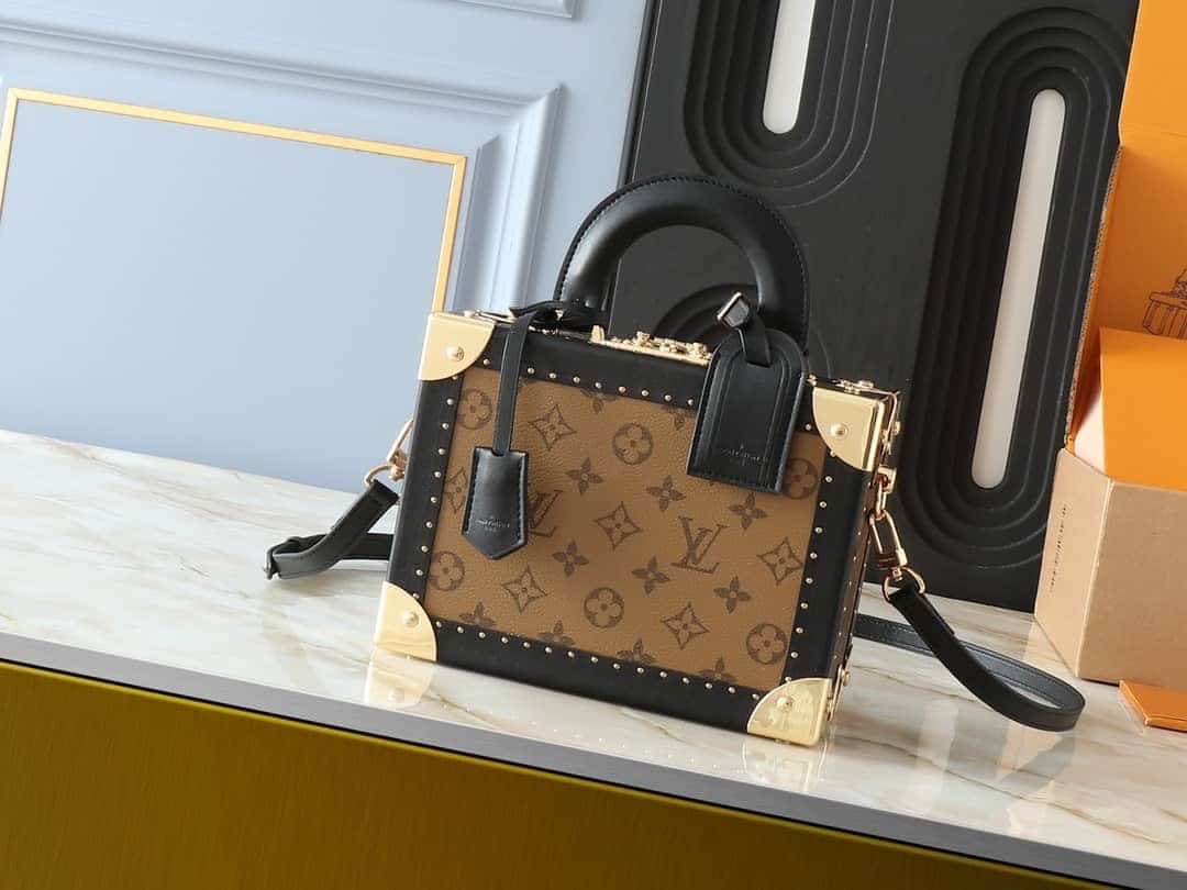 Louis Vuitton Petite Valise Small Monogram Reverse Canvas Top Handle Bag Brown 22cm M47164 - Image 2