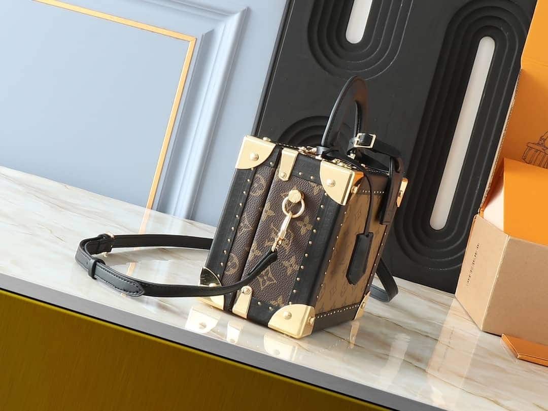 Louis Vuitton Petite Valise Small Monogram Reverse Canvas Top Handle Bag Brown 22cm M47164 - Image 6