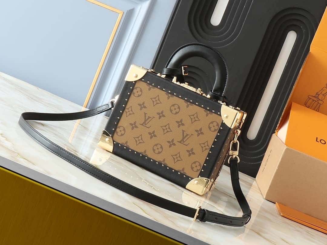 Louis Vuitton Petite Valise Small Monogram Reverse Canvas Top Handle Bag Brown 22cm M47164 - Image 5