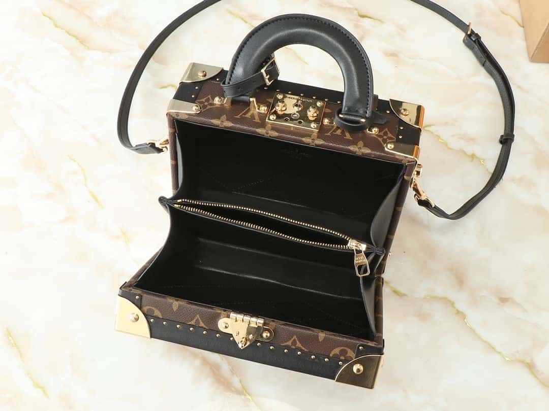 Louis Vuitton Petite Valise Small Monogram Reverse Canvas Top Handle Bag Brown 22cm M47164 - Image 3