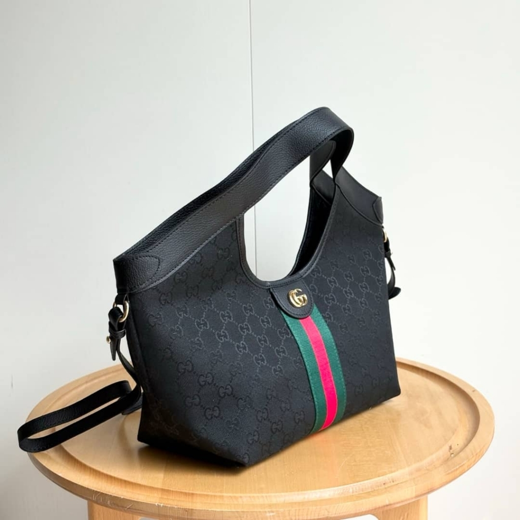Gucci Giglio Small Tote Bag GG Canvas Black 25Cm 860845 FAFWA 1053 - Image 3