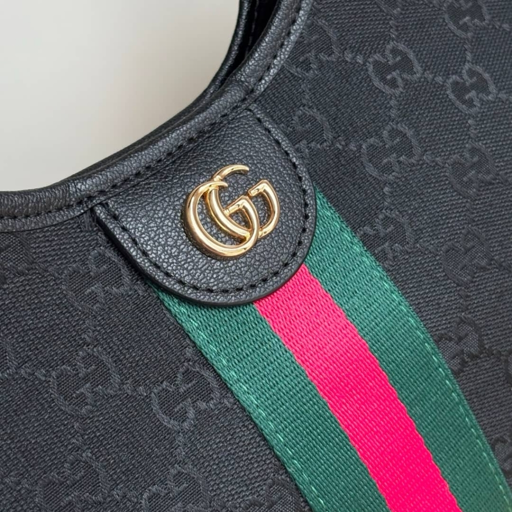 Gucci Giglio Small Tote Bag GG Canvas Black 25Cm 860845 FAFWA 1053 - Image 4