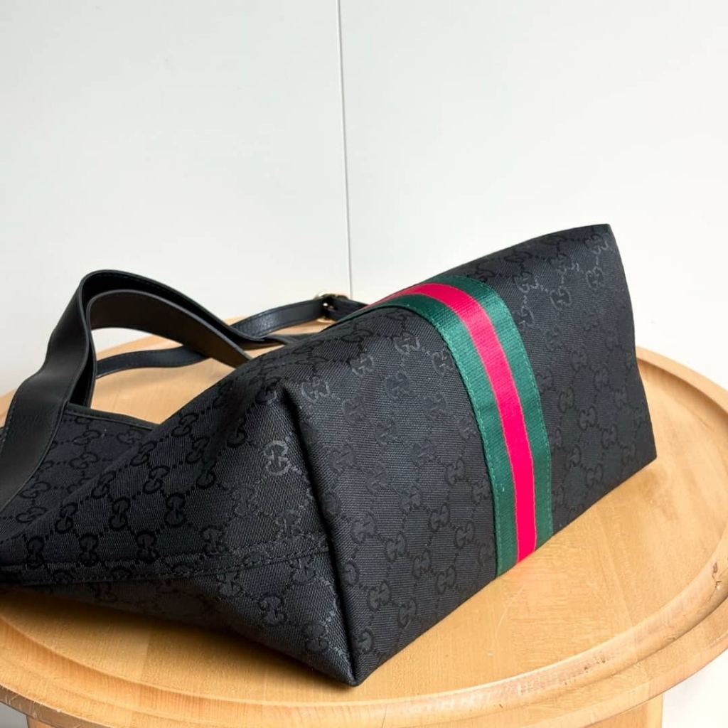 Gucci Giglio Small Tote Bag GG Canvas Black 25Cm 860845 FAFWA 1053 - Image 6