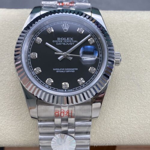 Alternative view of Rolex Datejust 41 Oyster Oystersteel White Gold And Black 41Mm 126333 0012