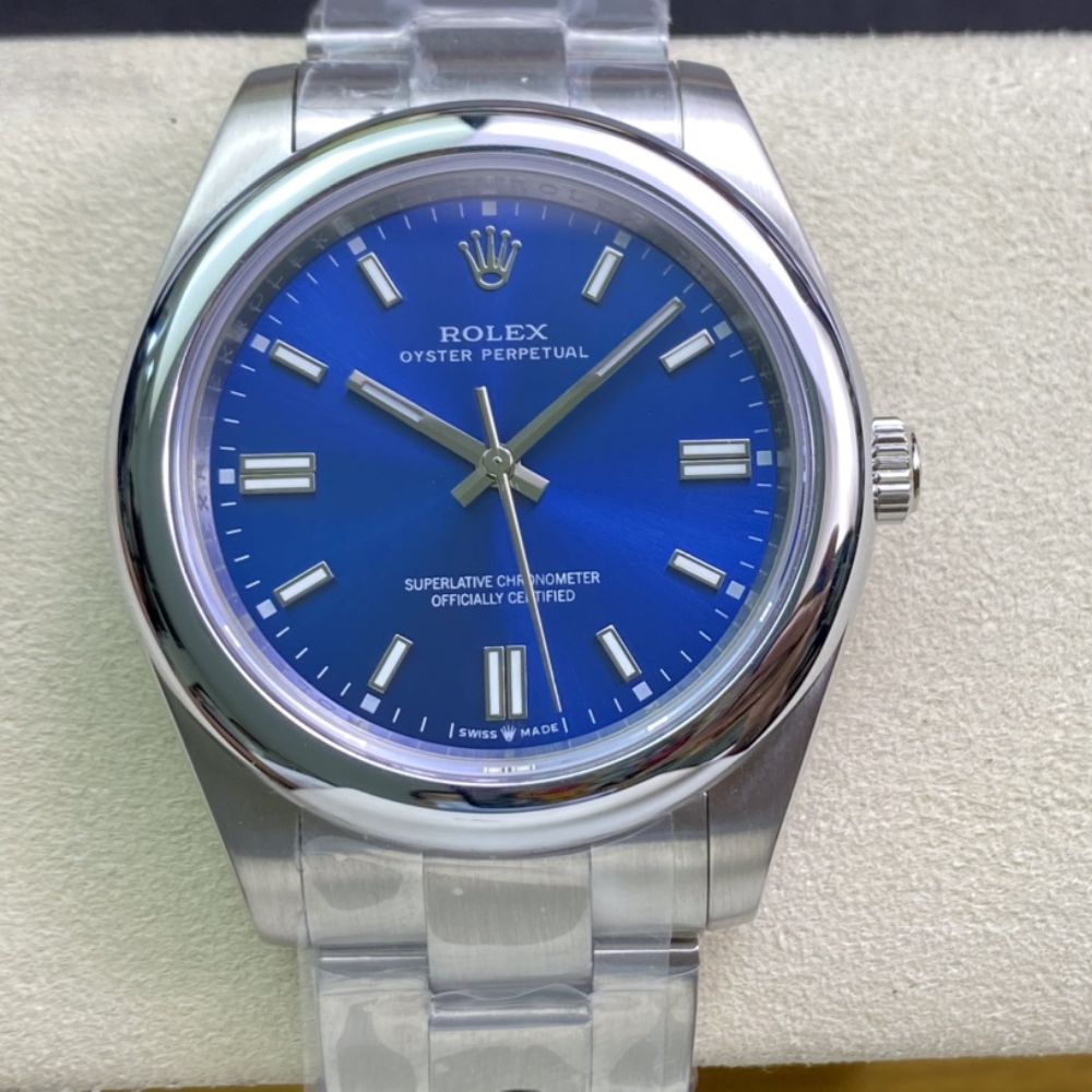 Rolex Oyster Perpetual Oyster Oystersteel White Gold And Navy Blue 40Mm 124300 0003 - Image 3