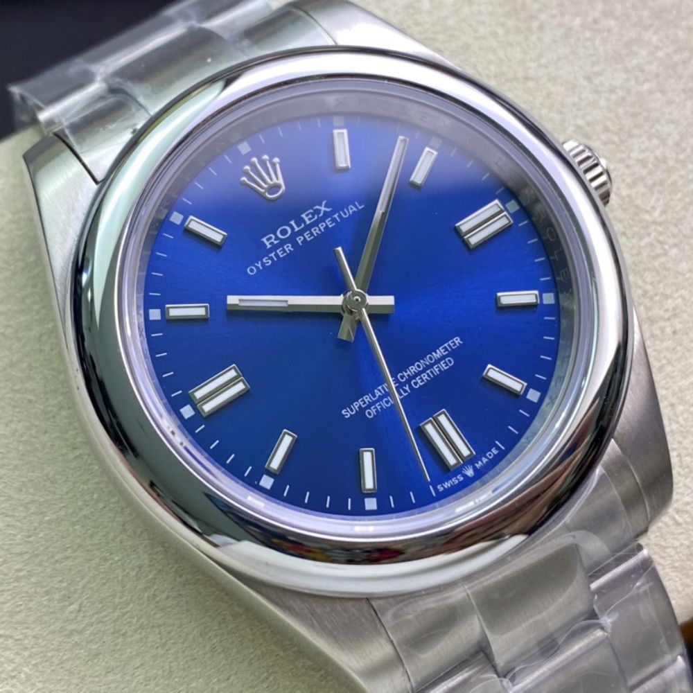 Rolex Oyster Perpetual Oyster Oystersteel White Gold And Navy Blue 40Mm 124300 0003 - Image 4