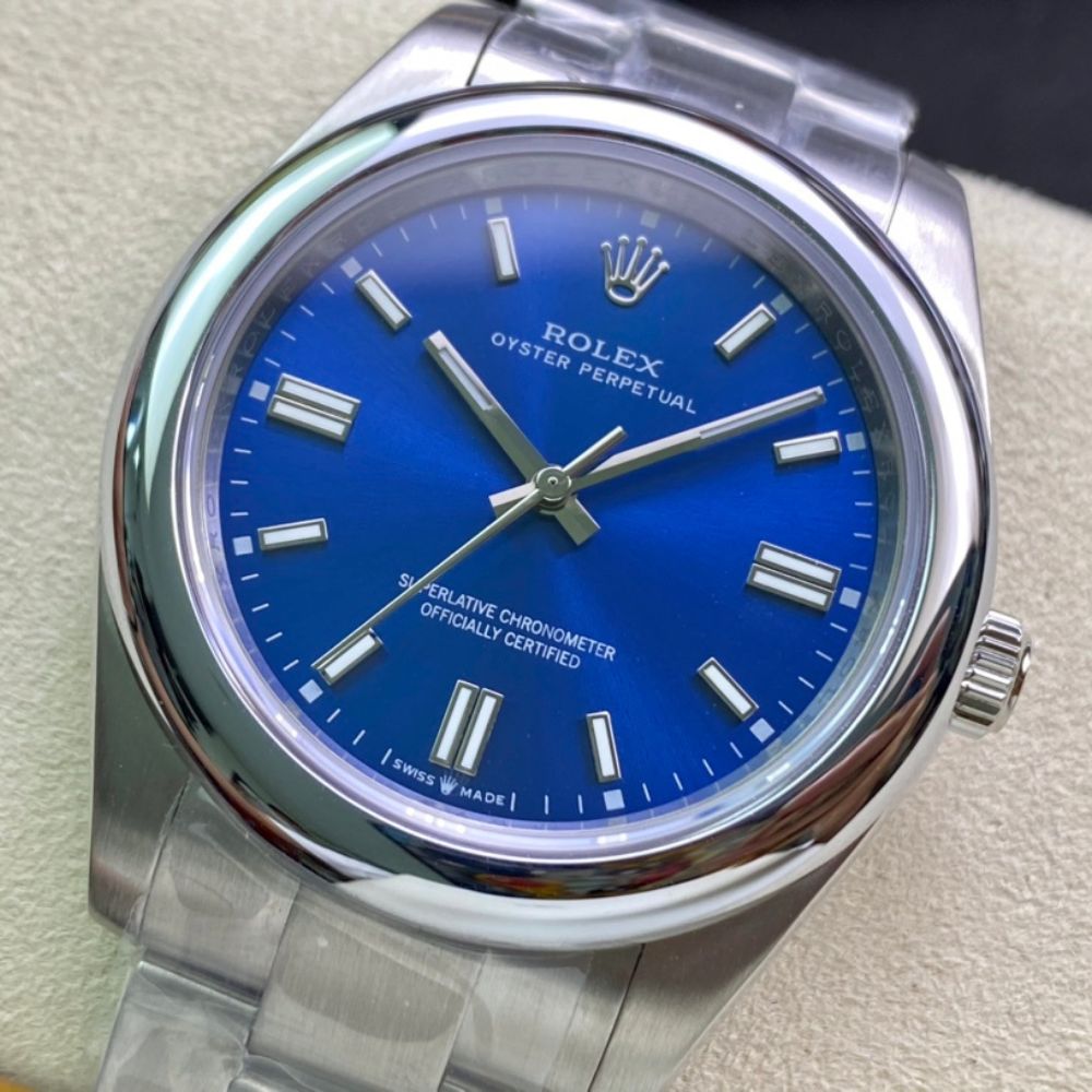 Rolex Oyster Perpetual Oyster Oystersteel White Gold And Navy Blue 40Mm 124300 0003 - Image 5