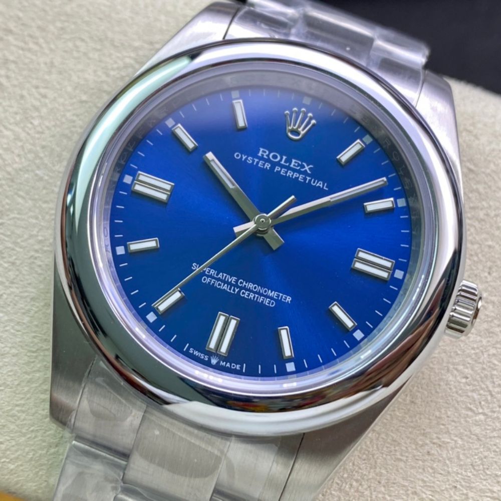 Rolex Oyster Perpetual Oyster Oystersteel White Gold And Navy Blue 40Mm 124300 0003 - Image 6