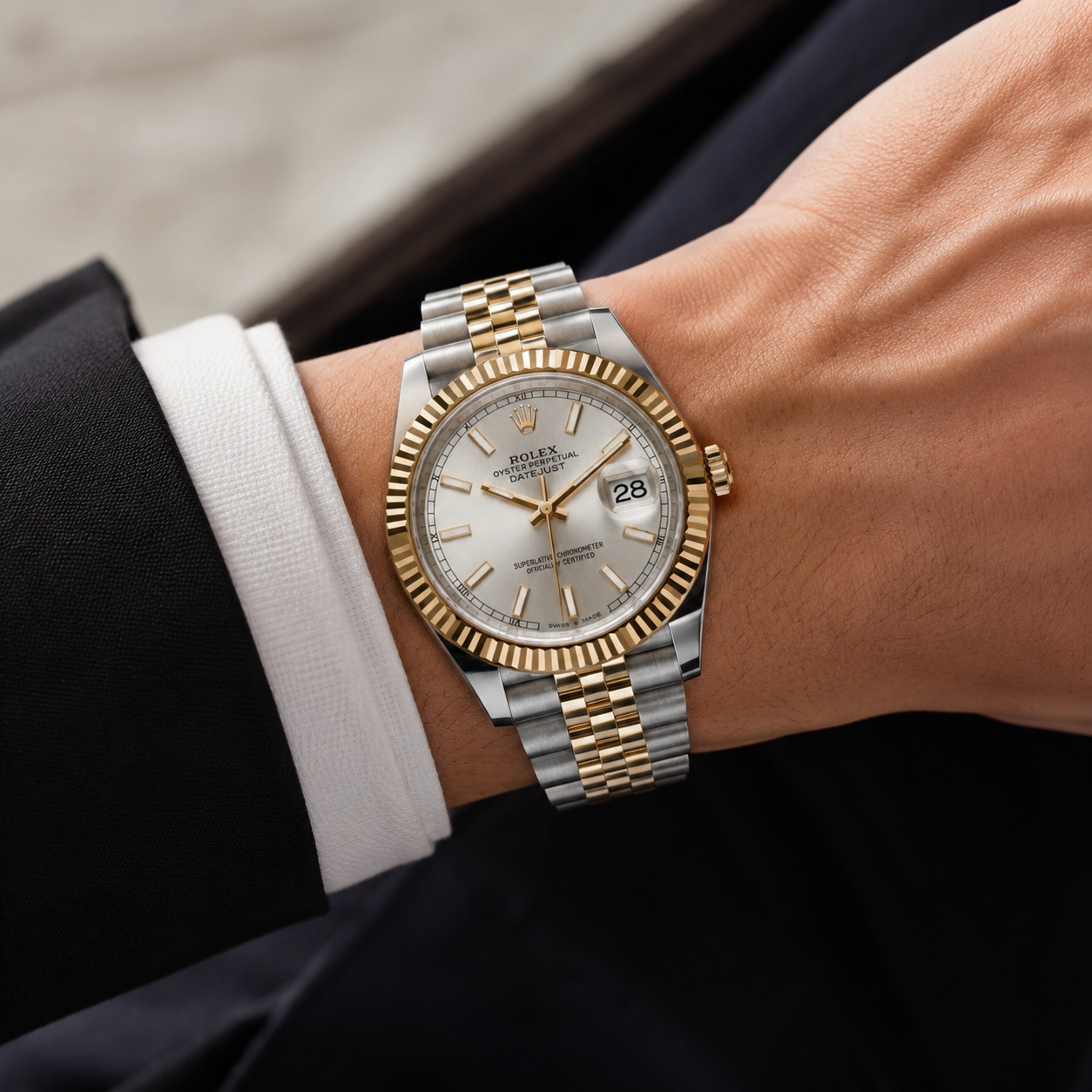 Rolex Datejust 36 Oyster Oystersteel Silver And Gold 36Mm 126231 0017 - Image 6