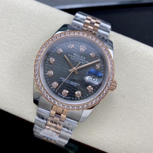 Alternative view of Rolex Datejust 36 Oyster Oystersteel Everose Gold And Bright Black 36Mm 126281Rbr Slflmdj